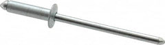 RivetKing - Size 45 Dome Head Steel Open End Blind Rivet - Steel Mandrel, 0.251" to 0.312" Grip, 1/4" Head Diam, 0.129" to 0.133" Hole Diam, 0.462" Length Under Head, 1/8" Body Diam - Benchmark Tooling