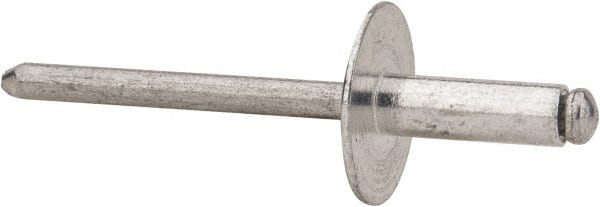 RivetKing - Size 66 Large Flange Dome Head Aluminum Open End Blind Rivet - Benchmark Tooling