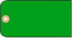 NMC - 2-1/8" High x 4-1/4" Long, Safety & Facility Blank Tag - 1 Side, Green Cardstock - Benchmark Tooling