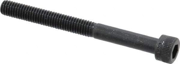Made in USA - #10-32 UNF Hex Socket Drive, Socket Cap Screw - Alloy Steel, Black Oxide Finish, Partially Threaded, 2" Length Under Head - Benchmark Tooling