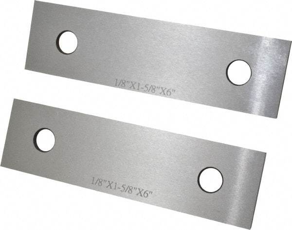 SPI - 6" Long x 1-5/8" High x 1/8" Thick, Steel Parallel - Sold as Matched Pair - Benchmark Tooling