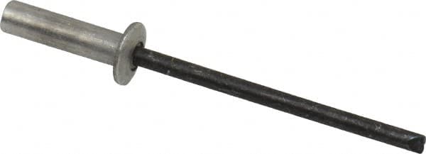 RivetKing - Size 44 Dome Head Aluminum Closed End Sealing Blind Rivet - Steel Mandrel, 0.188" to 1/4" Grip, 1/4" Head Diam, 0.129" to 0.133" Hole Diam, 0.485" Length Under Head, 1/8" Body Diam - Benchmark Tooling