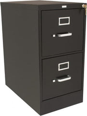 Hon - 15" Wide x 29" High x 25" Deep, 2 Drawer Vertical File with Lock - Steel, Black - Benchmark Tooling