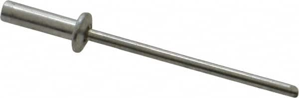 RivetKing - Size 44 Dome Head Aluminum Closed End Sealing Blind Rivet - Aluminum Mandrel, 0.188" to 1/4" Grip, 1/4" Head Diam, 0.129" to 0.133" Hole Diam, 0.485" Length Under Head, 1/8" Body Diam - Benchmark Tooling