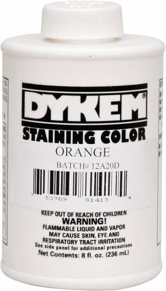 Dykem - 8 Ounce Orange Staining Color - Brush in Cap Container - Benchmark Tooling