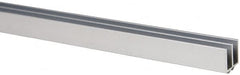80/20 Inc. - 1 Panel, 0 to 48" Wide Door, Clear Anodized Aluminum Door Slide Track - 0.281" Door Thickness - Benchmark Tooling