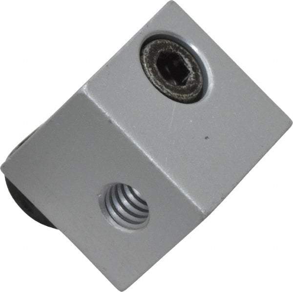 80/20 Inc. - 3/4" Wide, 0.7" High, Open Shelving Panel Mount Block - Aluminum, 0.812" Deep, Use with Series 10 - Benchmark Tooling