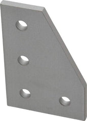 80/20 Inc. - 2" Wide, 3" High, Open Shelving 4 Hole 90° Angled Plate - Aluminum, Use with Series 10 & Bolt Kit 3321 - Benchmark Tooling