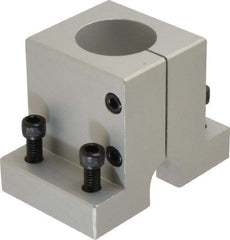 80/20 Inc. - 3-7/8 Inch Wide x 3 Inch High x 2-1/2 Inch Deep Single Shaft Stanchion Base - 1.505 Inch Hole x 0.328 Inch Bolt Hole Diameter - Benchmark Tooling