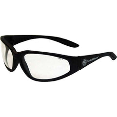 Smith & Wesson - Clear Lenses, Framed Safety Glasses - Scratch Resistant, Black Plastic Frame, Size Universal, Wrap Around - Benchmark Tooling