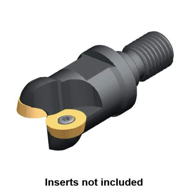 Kennametal - 32mm Cutting Diam, 1.2598" Max Depth of Cut, Modular Connection Indexable Copy End Mill - 2 Inserts, RD.. 1604.. Insert - Benchmark Tooling