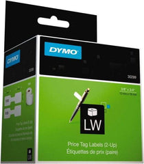 Dymo - 3/8" Wide x 3/4" Long, White Price Tag - For DYMO LabelWriter Printers - Benchmark Tooling