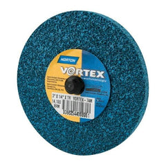 Norton - 3" Medium Grade Aluminum Oxide Deburring Disc - Quick Change Connection - Benchmark Tooling