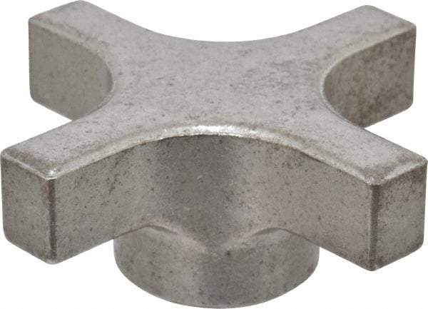 Made in USA - 3" Head Diam, 4 Point Lobed Knob - Steel - Benchmark Tooling