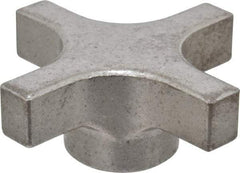 Made in USA - 3" Head Diam, 4 Point Lobed Knob - Steel - Benchmark Tooling