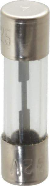 Cooper Bussmann - 32 VAC, 25 Amp, Fast-Acting Miniature Glass Fuse - Fuse Holder Mount, 1-1/2" OAL, 13/32" Diam - Benchmark Tooling