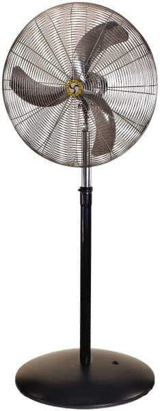 Airmaster - 30" Blade, 7,996 Max CFM, Single Phase Oscillating Pedestal Fan - 2.9 Amps, 115 Volts, 3 Speed - Benchmark Tooling