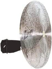 Airmaster - 24" Blade, 5,548 Max CFM, Single Phase Oscillating Wall Mounting Fan - 3.2 Amps, 115 Volts, 3 Speed - Benchmark Tooling