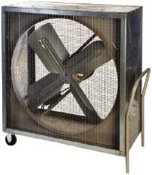 Airmaster - 48" Blade, 1 hp, 17,770 Max CFM, Portable Cabinet Fans - 11.9 Amps, 115 Volts, 1 Speed - Benchmark Tooling