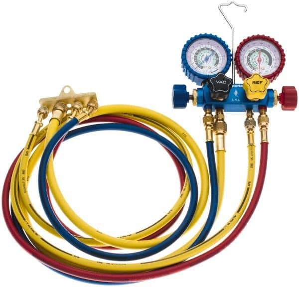 Imperial - 4 Valve Manifold Gauge - With 4 x 5' Hose - Benchmark Tooling