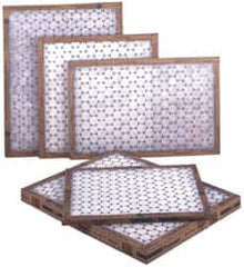 PrecisionAire - 30-5/8" Noml Height x 12" Noml Width x 1" Noml Depth, <20% Capture Efficiency, Panel Air Filter - MERV 4, Polyester, Integrated Chipboard Frame, 300 Max FPM, For Any Unit - Benchmark Tooling