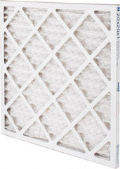 Made in USA - 20" Noml Height x 20" Noml Width x 1" Noml Depth, 35% Capture Efficiency, Wire-Backed Pleated Air Filter - MERV 8, Synthetic, Integrated Paperboard Frame, 300 Max FPM, 825 CFM, For Any Unit - Benchmark Tooling