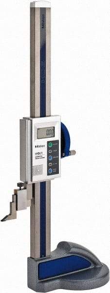 Mitutoyo - 12" Electronic Height Gage - 0.0005" Resolution, Accurate to 0.0015", LCD Display, SPC Data Output - Benchmark Tooling