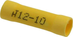 Made in USA - 12 to 10 AWG Compatible, Butt Splice Terminal - Yellow - Benchmark Tooling