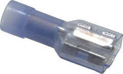 Made in USA - 16 to 14 AWG, Nylon, Fully Insulated, Female Wire Disconnect - 1/4 Inch Wide Tab, Clear - Benchmark Tooling