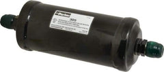 Parker - 5/8" Connection, 3" Diam, 9.24" Long, Refrigeration Liquid Line Filter Dryer - 9-15/16" Cutout Length, 361 Drops Water Capacity - Benchmark Tooling