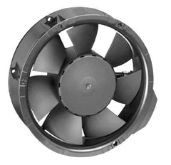 EBM Papst - 24 Volts, DC, 241 CFM, Round Tube Axial Fan - 0.75 Amp Rating, 6.77" High x 6.77" Wide x 2.01" Deep - Benchmark Tooling