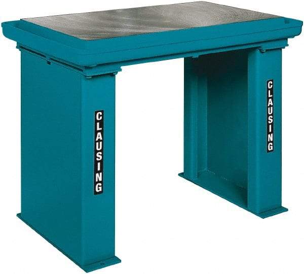 Clausing - 85-1/2 Inch Long x 25-1/2 Inch Deep x 29-1/2 Inch High, 4 Spindle Drill Press Table Assembly - Accomodates 4 Heads and Column Assembly - Benchmark Tooling