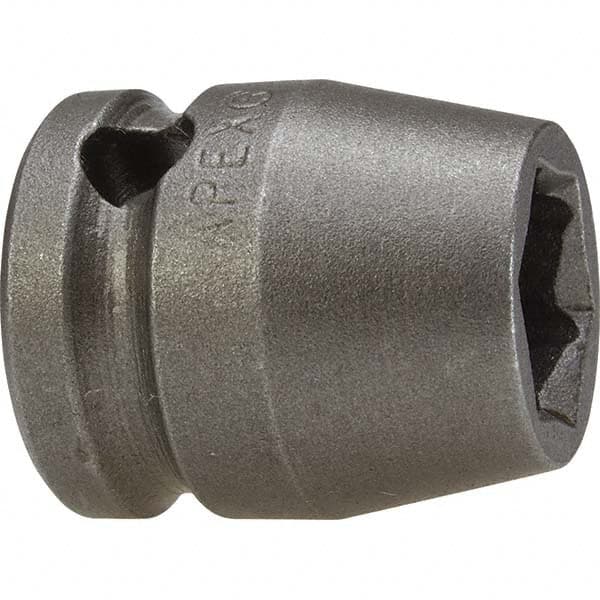 Impact Socket: 3/8″ Drive, 0.563″ Socket, Square Drive 6-Point, 1.5″ OAL