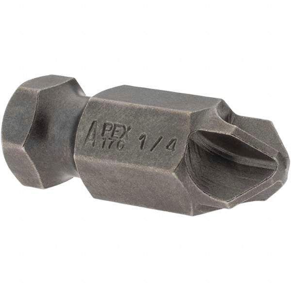 Apex - 1/4 Torq-Set Bit - 7/16" Hex Drive, 1-1/4" OAL - Benchmark Tooling