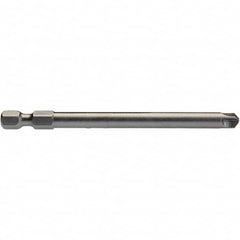 Apex - #8 Torq-Set Bit - 1/4" Hex Drive, 3-1/2" OAL - Benchmark Tooling