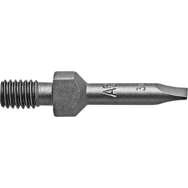 Apex - Power & Impact Screwdriver Bits & Holders; Bit Type: Slotted ; Hex Size (Inch): 1/4 ; Specialty Point Size: 10F-12R ; Overall Length Range: 1" - Exact Industrial Supply