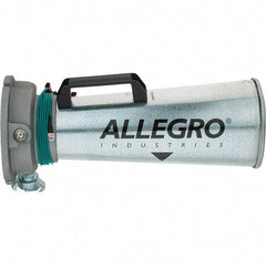 Allegro - 16-3/4 Inch Long, Galvanized Steel Venturi Style Pneumatic Blowers - 1/2 Inch NPT, 7.31 Inch Base Diameter, 6 Inch Face Diameter - Benchmark Tooling