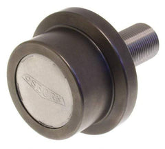 Osborn International - 2-1/4" Roller Diam x 1-11/16" Width, 7/8" Stud Diam x 2" Length, Flanged Concentric Stud Load Runner - Steel, 1-1/8" Thread Length, 7/8-14 Thread, 3-11/16" OAL, 1,620 Lb Dynamic Cap - Benchmark Tooling