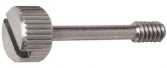 Electro Hardware - Slotted Drive #6-32 UNC 29/32" Length Under Head Captive Screw - 18-8 Stainless Steel, 5/16" Head Diam, 3/16" Head Height, Uncoated - Benchmark Tooling