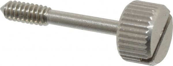 Electro Hardware - Slotted Drive #4-40 UNC 23/32" Length Under Head Captive Screw - 18-8 Stainless Steel, 5/16" Head Diam, 3/16" Head Height, Uncoated - Benchmark Tooling