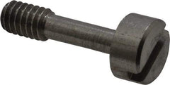 Electro Hardware - Slotted Drive #8-32 UNC 21/32" Length Under Head Captive Screw - 18-8 Stainless Steel, 5/16" Head Diam, 5/32" Head Height, Uncoated - Benchmark Tooling