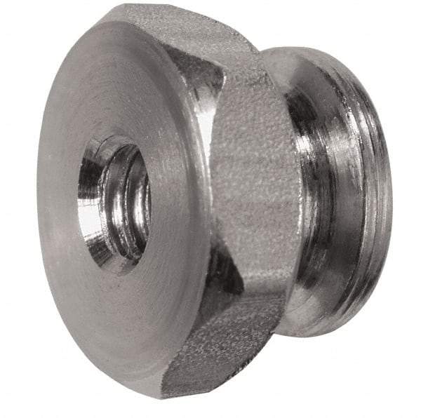 Electro Hardware - #10-24 UNC Thread, Uncoated, Grade 303 Stainless Steel Hex Thumb Nut - 11/32" Overall Height, 1/2" Head Diam - Benchmark Tooling