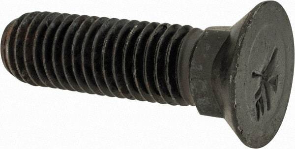 Value Collection - 5/8-11 UNC, 2-1/4" OAL, Steel Plow Bolt - Uncoated, Grade 5 - Benchmark Tooling