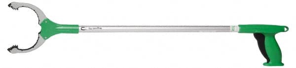 Unger - 32" Long Trash Pick Up Tool - Aluminum, Use for Bottles, Cans, Debris, Paper - Benchmark Tooling