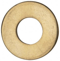 Value Collection - 1/2" Screw, Brass Standard Flat Washer - 0.562" ID x 1-1/4" OD, 0.091" Thick, Plain Finish - Benchmark Tooling