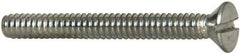 Value Collection - #6-32 UNC, 1-1/4" OAL Slotted Drive Machine Screw - Flat Head, Grade 2 Steel, Zinc-Plated Finish, Without Washer - Benchmark Tooling