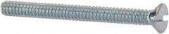 Value Collection - #6-32 UNC, 1-1/2" OAL Slotted Drive Machine Screw - Flat Head, Grade 2 Steel, Zinc-Plated Finish, Without Washer - Benchmark Tooling