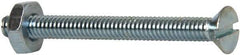 Value Collection - #8-32 UNC, 1-3/4" OAL Slotted Drive Machine Screw - Flat Head, Grade 2 Steel, Zinc-Plated Finish, Without Washer - Benchmark Tooling