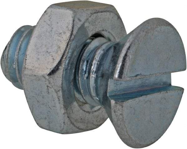 Value Collection - 5/16-18 UNC, 3/4" OAL Slotted Drive Machine Screw - Flat Head, Grade 2 Steel, Zinc-Plated Finish, Without Washer - Benchmark Tooling