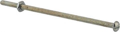 Value Collection - #10-24 UNC, 5" Length Under Head Slotted Drive Machine Screw - Round Head, Grade 2 Steel, Zinc-Plated Finish, Without Washer - Benchmark Tooling